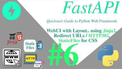FastAPI Quickstart part:06 HTML w/ Jinja2, StaticFiles css, Redirect | #python #fastapi #letscode