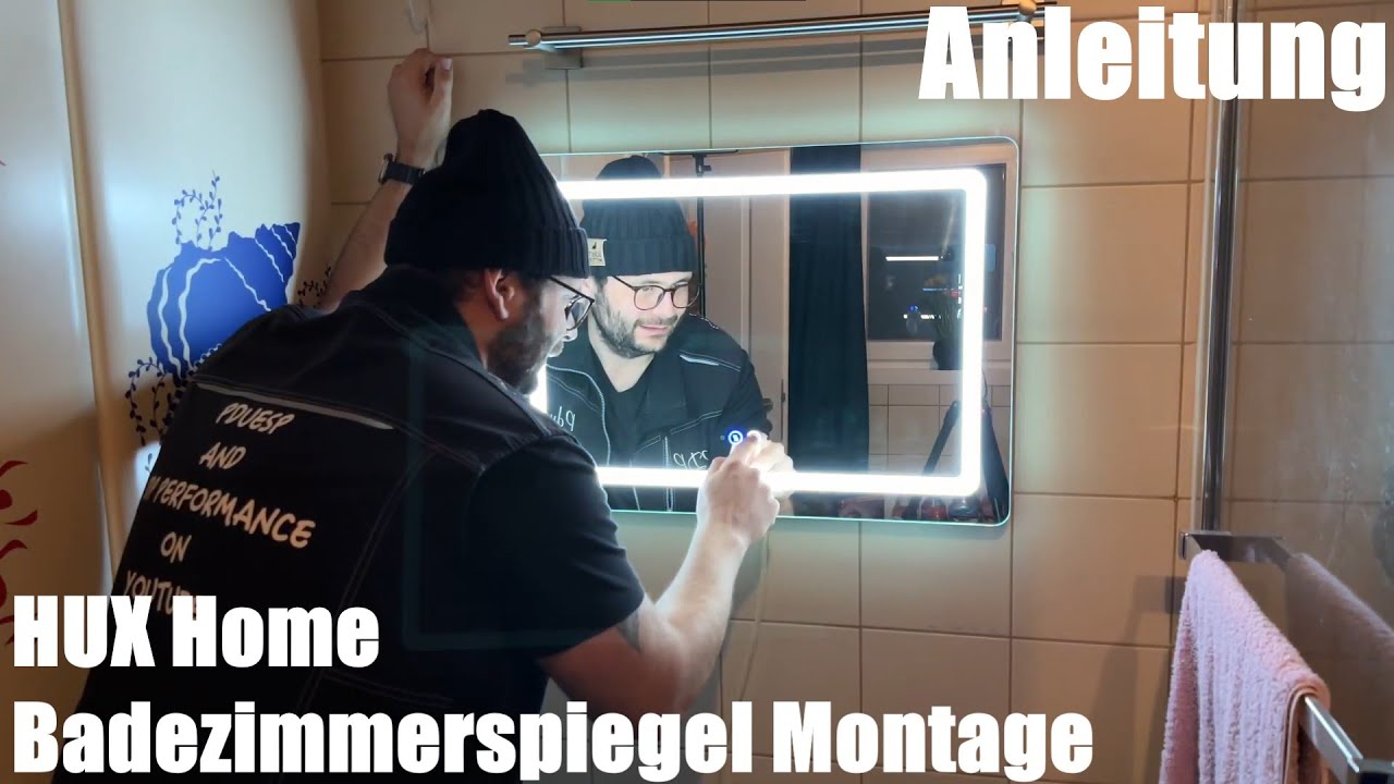 Badezimmerspiegel Montageanleitung - Badspiegel mit Antibeschlag Heizung & Bewegungssensor montieren