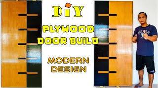 ⭕ Plywood Modern Door Build Minimalist ⦿ DIY Modern Door Design #1 ⦿ Paano Gumawa Ng Pintuan Moderno