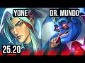 YONE vs DR. MUNDO (TOP) | Comeback | EUW Master | 25.20
