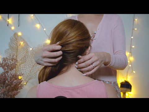 Nape scratching and double brushing| nape focus tingles - no talking asmr