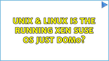 Unix & Linux: Is the running Xen Suse OS just Dom0?