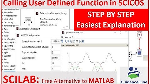 Calling User Defined Function in SCICOS (XCOS) of SCILAB | SCILAB: FREE Alternative of MATLAB