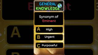what is the synonym of Eminent  #englishgrammar |#synonyms   #brainteaser #puzzle