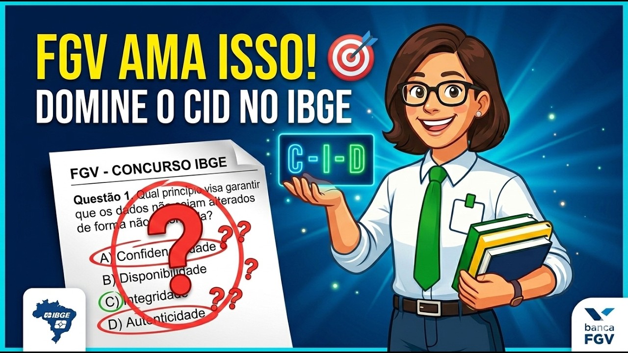 INFORMÁTICA IBGE: Segurança da Informação CID (Banca FGV)