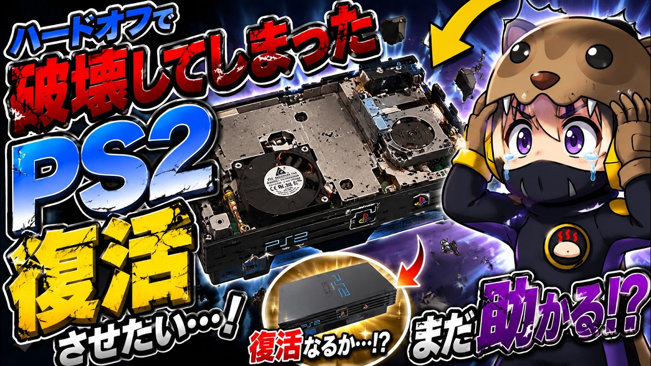 ジャンクPS2修理】ハードオフで“破壊してしまった”PS2を本気で復活