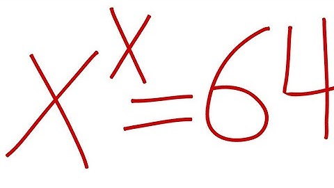 CAN U SOLVE X^X = 64? | EXPONENTIAL EQUATION USING THE LAMBERT W FUNCTION