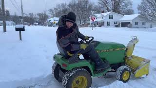 We ve Got Snow Snow Blowing the Driveway with the John Deere 240