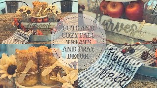 CUTE AND COZY FALL TREATS AND SNACKS CHALLENGE|FALL TRAY DECOR