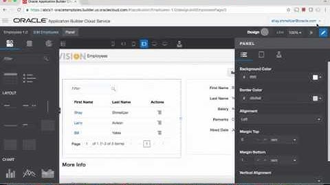List with Details Using Oracle Application Builder Cloud Service