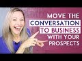 Network Marketing Training - How To Transition A Conversation To Business When Talking To Prospects