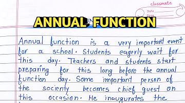 Essay on Annual Function l Annual Function essay in English l paragraph on Annual Function