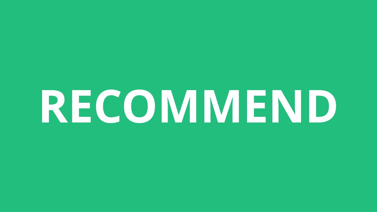 How To Pronounce Recommend Pronunciation Academy YouTube