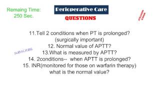 MRCS( PART A )RIVISION QUIZ TOPICS---Peri Operative Care (SET 01)
