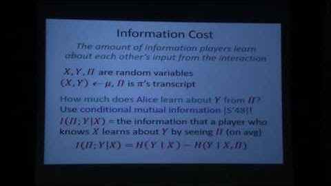 Exponential separation of information and communication - Gillat Kol