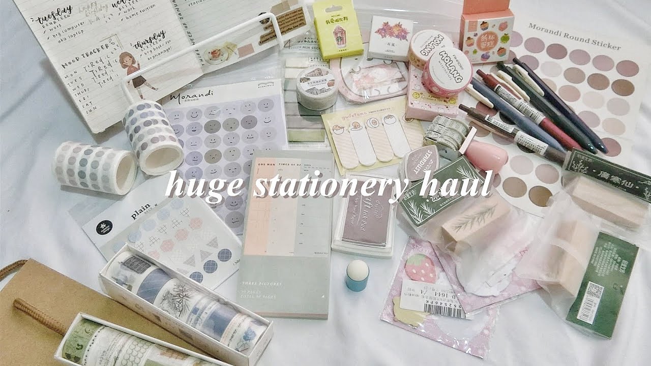 my 2020 huge stationery haul 🥑
