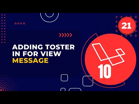 Laravel 10 Full Course | #21 Adding Toster In For View Message