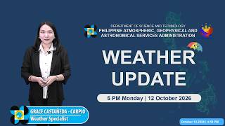 Details Public Weather Forecast issued at 5:00 PM | October 12, 2026 - Monday News