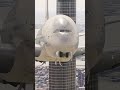 Etihad Airways A380: Approach to Dubai International Airport via Burj Khalifa