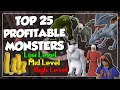 Top 25 Profitable Monsters In OSRS - Low, Mid, Late, & End Game Combat Money Making! (2022)