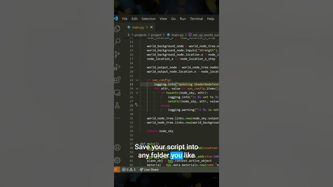 Blender python vscode fix no workspace folder found youtube