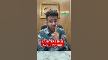 CA INTER AUDIT 1DIN ME KAISE KARNA HAI #cainter #auditcainter #auditlastday #audittips #auditca #CA