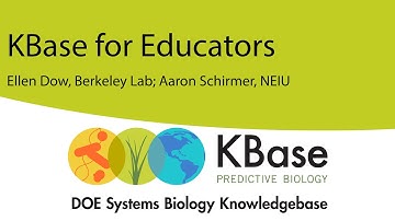KBase for Educators - Webinar - 16 December 2020