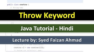 THROW KEYWORD IN JAVA | THROW KEYWORD IN JAVA EXCEPTION HANDLING WITH EXAMPLE | HINDI