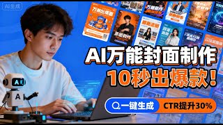 AI一键做封面！万能模板 爆款设计逻辑全公开🔥（YouTube必学）