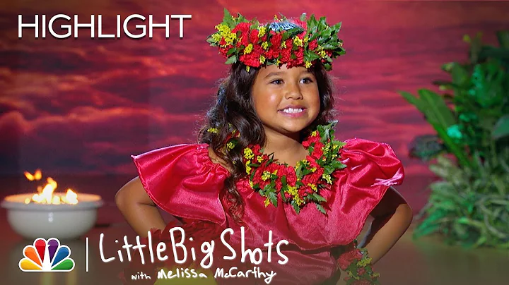 Hawaiian Dancer Hunnay Performs Hula as Keala Settle Sings - Little Big Shots