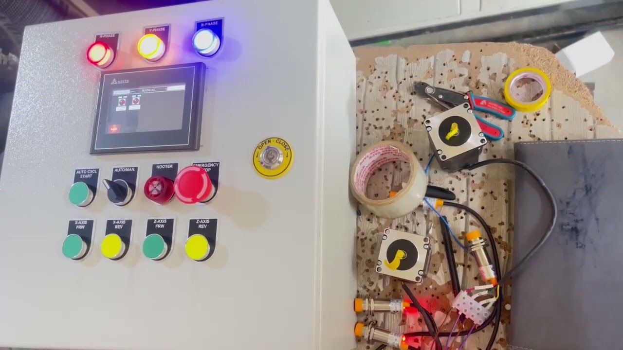 Servo Motor Pickup & Drop Control Panel