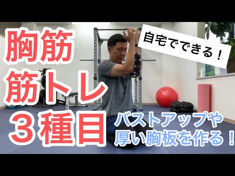 初心者向け 自宅でできる胸筋の筋トレメニュー3種目のやり方 Youtube