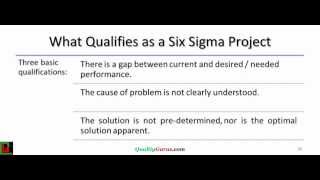 Six Sigma Project Selection
