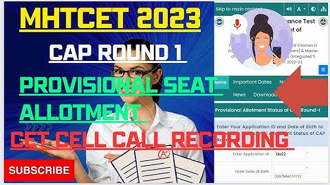 CAP ROUND 1 PROVISIONAL SEAT ALLOTMENT CET CELL CALL RECORDING 🤔 MHTCET 2023 #mhtcet #mhtcet2023