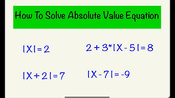 How To Solve Absolute Value Equations Introduction | Algebra
