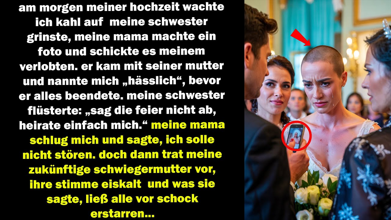 am morgen meiner hochzeit wachte ich kahl auf – meine schwester grinste, doch dann sprach sie...