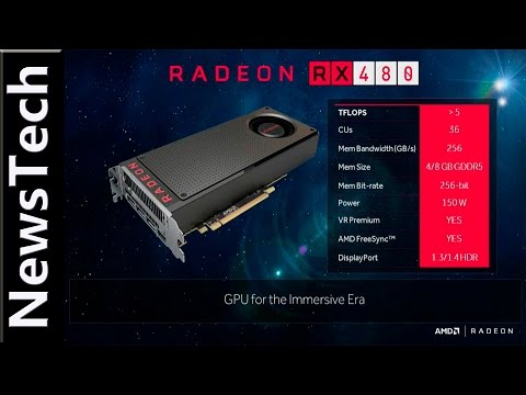 Vídeo: Tarjeta Gráfica AMD RX 480 Con Tecnología Polaris A Un Precio De $ 199