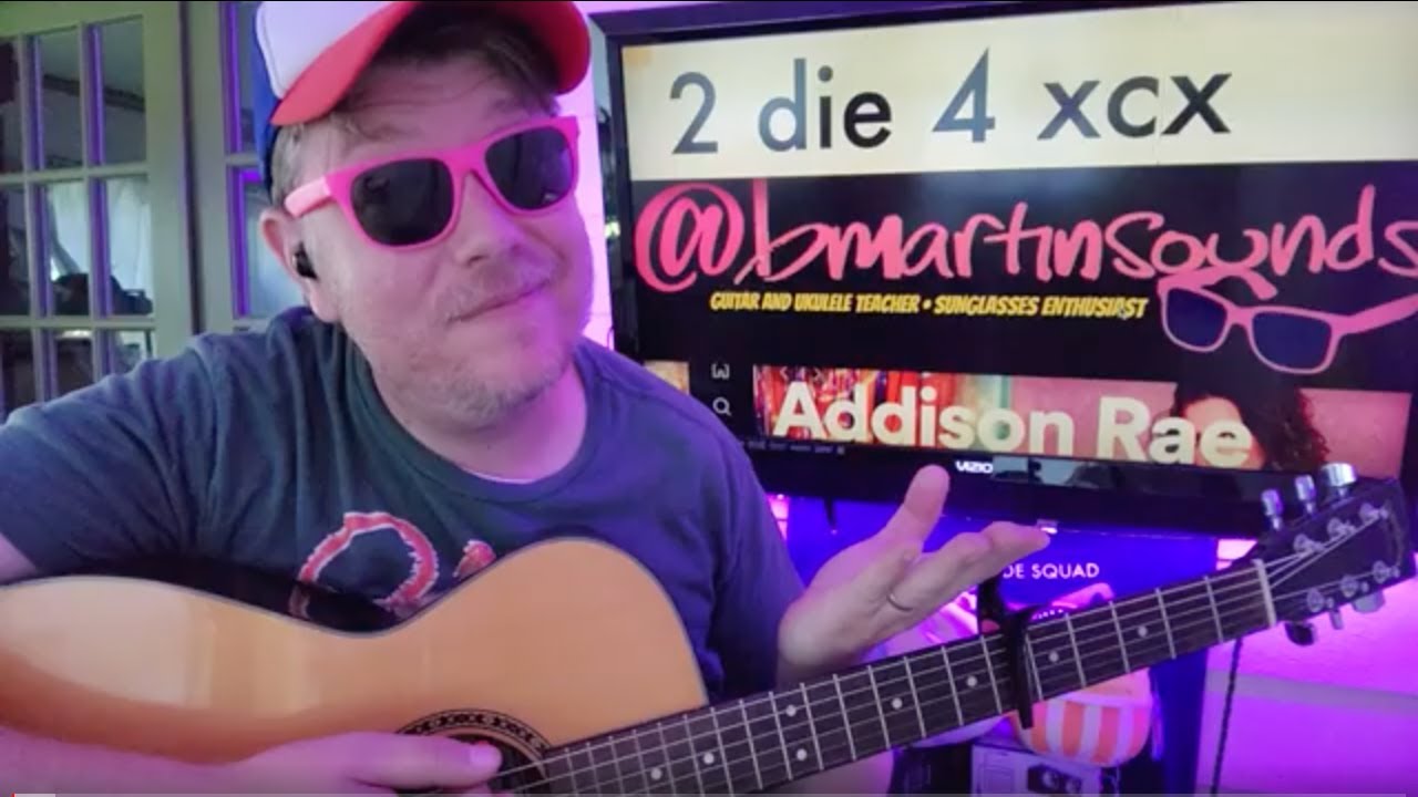 2 die 4 - Addison Rae and Charli XCX Guitar Tutorial (Beginner Lesson ...