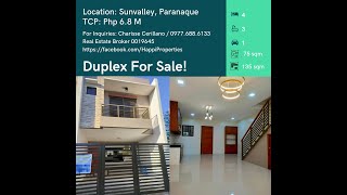 75sqm 6.8M House and Lot in Sunvalley Subdivision Paranaque