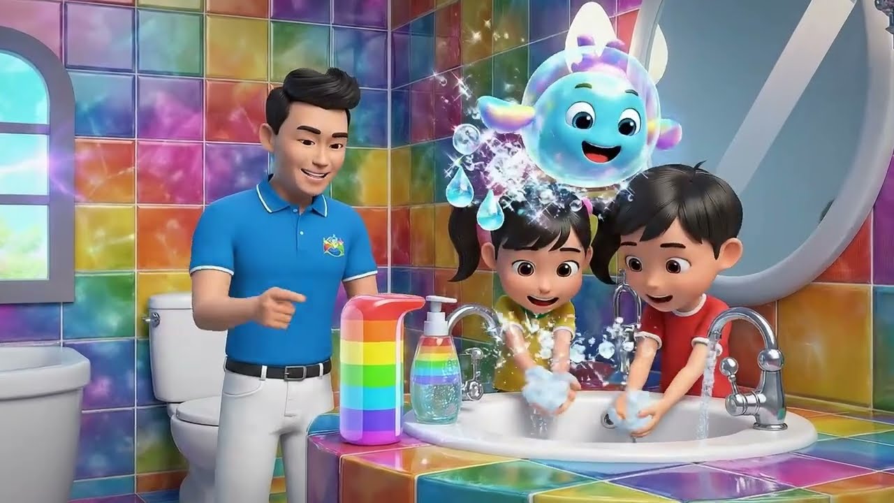 Wash Your Hands with Bubbles | 3D Kids Cartoon | Fun Hygiene & Bubble Party