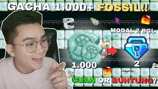 Gacha 1,000  Fossils!! 2BGL Capital, Profit or Loss? | Growtopia Profit 2025