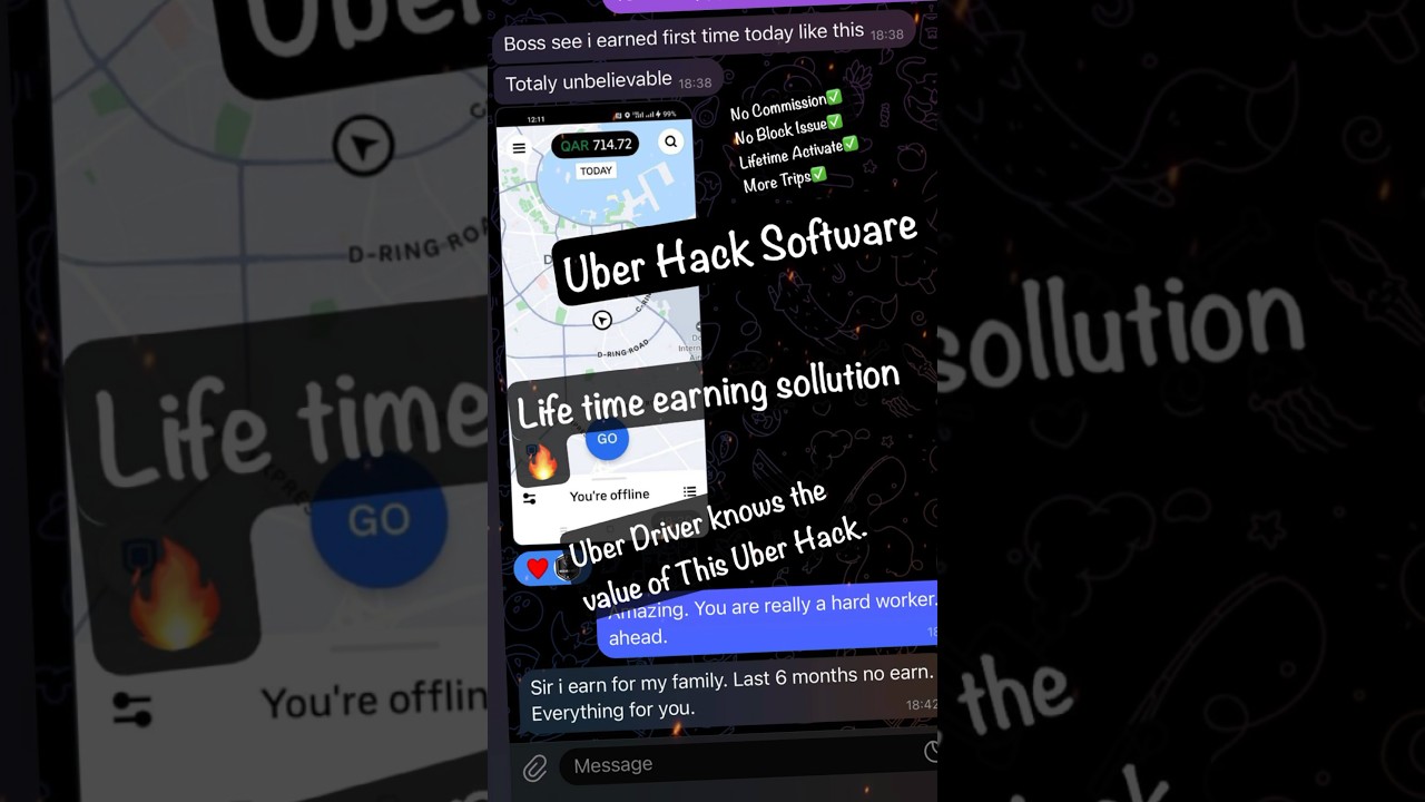 Lifetime Uber Earning, Without Commission. 
