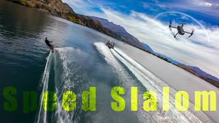 Slalom Waterskier Lake Wanaka, New Zealand