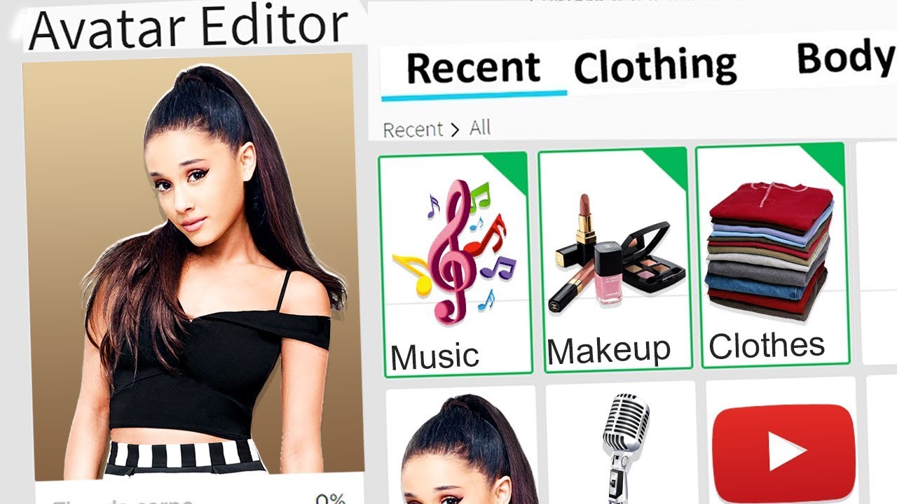 Making Ariana Grande A Roblox Account Youtube - ariana grande clothes in roblox