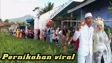 Pernikahan viral..!! Seserahan pengantin mapay-mapay sisi sawah di kampung Tanjung Selaawi Garut
