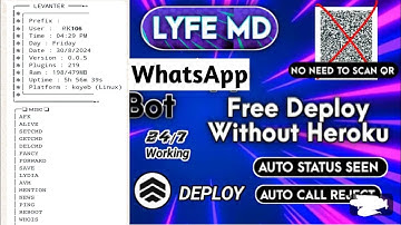 How to deploy LyFE Bot On Koyeb Free 24/7 Working 👾🤖 || Auto Status Seen || All Time Work