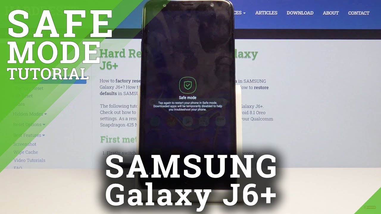 How to Enter Safe Mode in SAMSUNG Galaxy J6+ YouTube