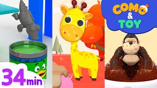 Como | Meet the Animals 34min | Learn colors and words | Como Kids TV