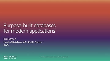 I Build Applications - Purpose-Built Databases for Modern Applications (Level 300)