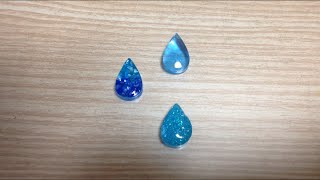 雨の日(3つのしずく) UVレジン 初心者 ハンドメイド rain 3drops